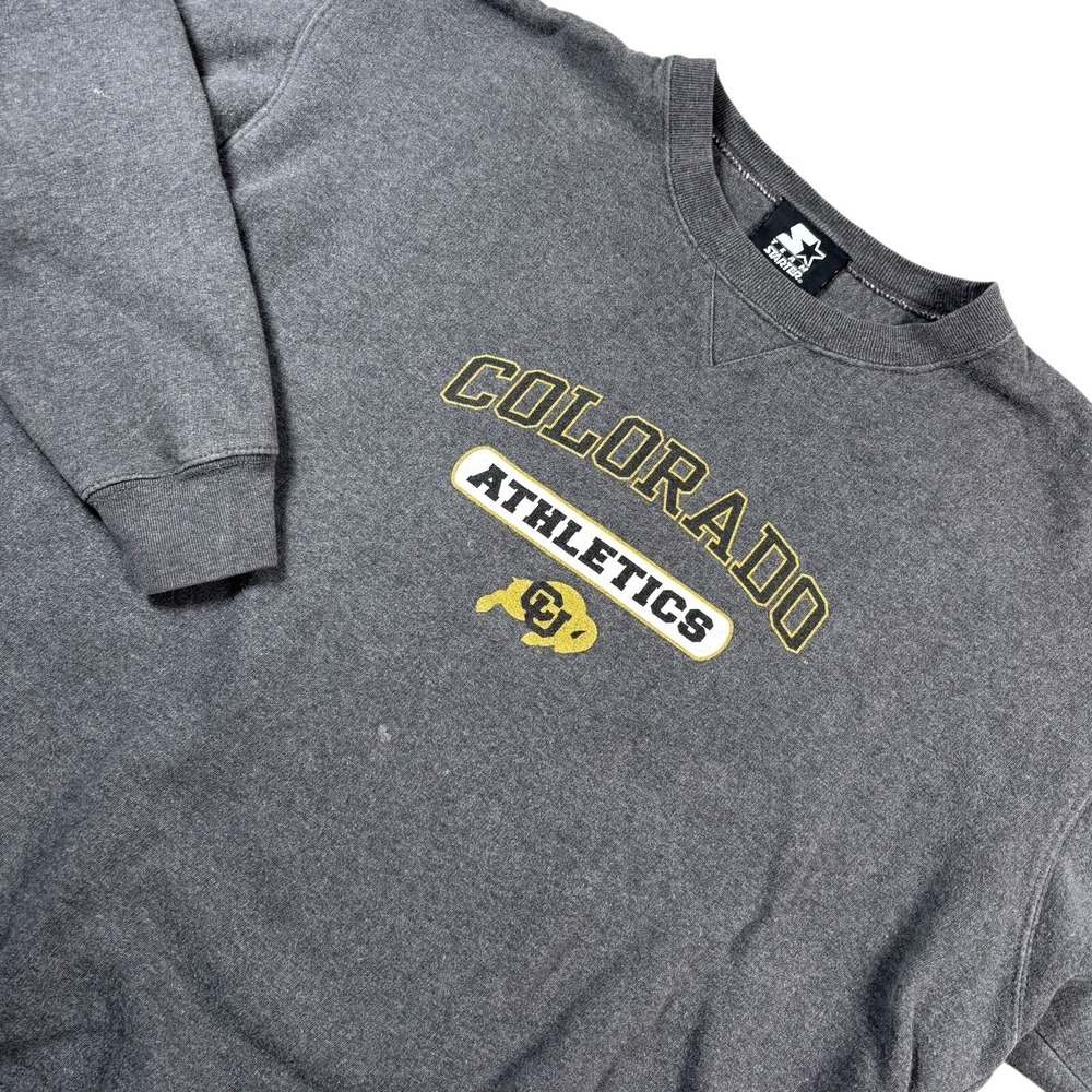 VTG Starter Gray Colorado Buffaloes‎ Football NCAA Sweatshirt Size XL RARE!